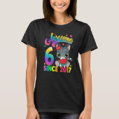 Kinder 6-jarige kat Geweldige sinds 2017 Kat 6th B T-shirt (Voorkant)