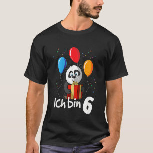 Kinder 6-jarige meisjes 6 jaar Panda T-shirt