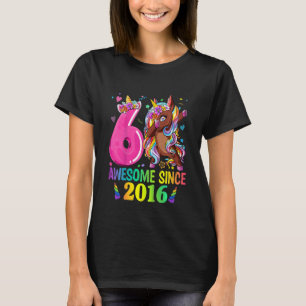 Kinder 6-jarige meisjes Tiener abbing Unicorn 6e B T-shirt
