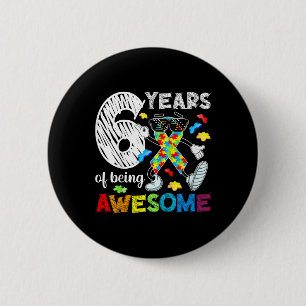 Kinder 6e Autisme Verjaardagsfeest Zes jaar oude A Ronde Button 5,7 Cm