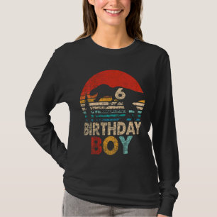 Kinder 6e dinosaurus verjaardagsjongen rex 6 jaar t-shirt
