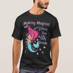 Kinder 6e graads Zeemeermin makende magische golve T-shirt