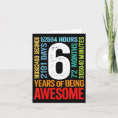 Kinder 6e verjaardag 6 jaar oud 72 maanden jongens kaart (Voorkant)