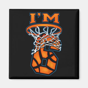 Kinder 6e Verjaardag Basketbal Ik ben 6 Jongen Mei Magneet