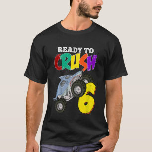 Kinder 6e verjaardag Boys Monster Truck 6 jaar oud T-shirt