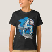 Kinder 6e verjaardag Boys Sharp 6 jaar oude oceaan T-shirt (Voorkant)