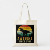 Kinder 6e verjaardag Dinosaur 6 jaar oud Geweldige Tote Bag (Achterkant)