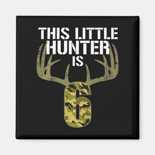 Kinder 6e verjaardag jachtjongens vlinder jager gi magneet (Voorkant)