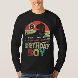 Kinder 6e Verjaardag Jongen Dinosaurus Rex 6 Jaar T-shirt
