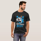 Kinder 6e verjaardag Jongen Shark Ocean Theme Part T-shirt (Voorkant volledig)