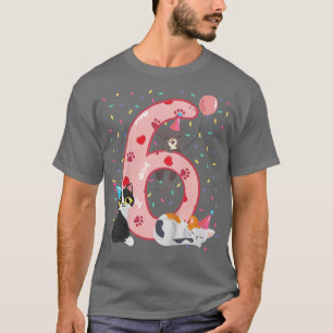 Kinder 6e verjaardag meisje schattige kist 6 jaar t-shirt