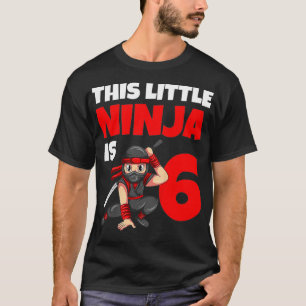 Kinder 6e verjaardag Ninja 6 jaar Jongen Kinderen T-shirt