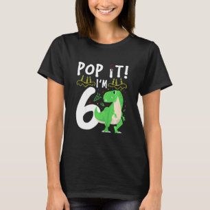Kinder 6e verjaardag Pop 6 dinosaurussen Rex T-shirt