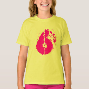Kinder 6e verjaardag shirt   Nummer zes in neonpri