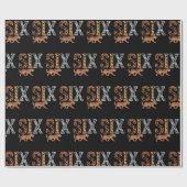 Kinder 6e verjaardag van de dierentuin Tiger Cadeaupapier (Vlak)