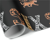 Kinder 6e verjaardag van de dierentuin Tiger Cadeaupapier (Rol Hoek)