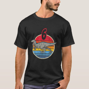 Kinder 6e verjaardag van Velociraptor Mongoliensis T-shirt