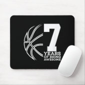 Kinder 7 JAAR GEWELDIGE BASKETBAL 7E GEBOORTE Muismat (Met muis)