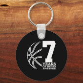 Kinder 7 JAAR GEWELDIGE BASKETBAL 7E GEBOORTE Sleutelhanger (Voorkant)