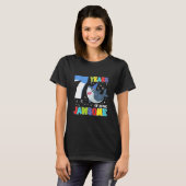 Kinder 7 jaar Geweldige haai 7e bi T-shirt (Voorkant volledig)