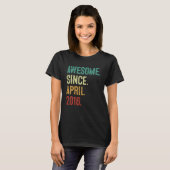 Kinder 7 jaar oud Geweldige sinds april 2016 7e ge T-shirt (Voorkant volledig)