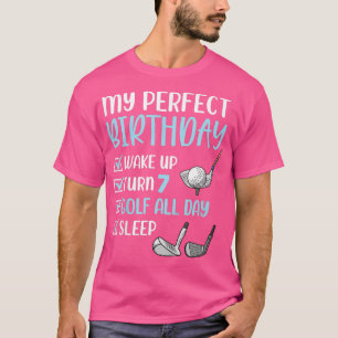 Kinder 7 jaar oud Golf Birthday Party 7th Boy Seve T-shirt