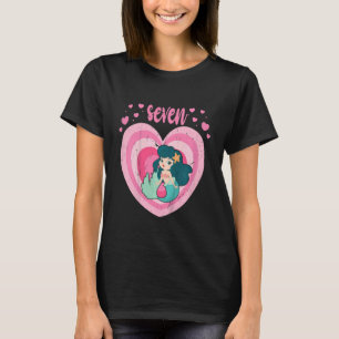 Kinder 7 Jaar Oud Leuke Zeemeermin Verjaardagsmeis T-shirt