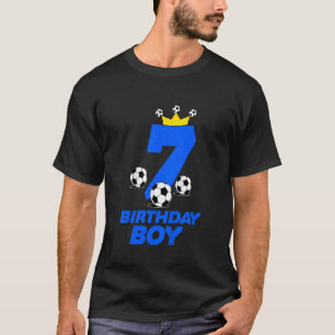 Kinder 7 Jaar Oud Verjaardagsvoetbal 7e Dag Sport  T-shirt