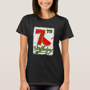 Kinder 7 jaar oud Watermeloen tropisch fruit 7e B T-shirt