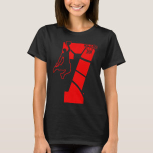 Kinder 7 jaar oude 7e Basketball Birthday PartyThe T-shirt