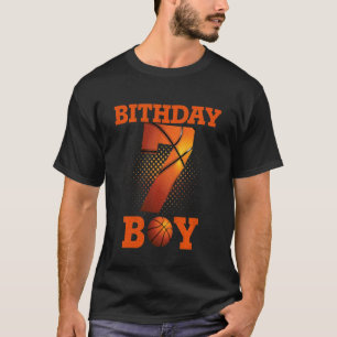 Kinder 7 jaar oude Basketball Boy 7th Birthday Par T-shirt