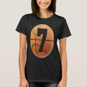 kinder 7 jaar Oude dag jongens 7de geboorte basket T-shirt