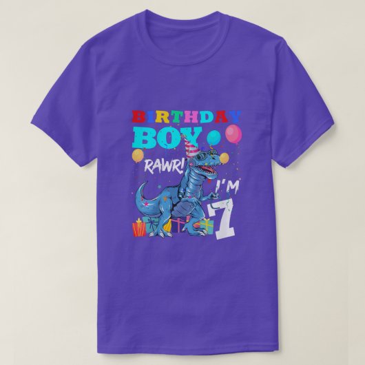 Kinder 7 jaar oude Gift 7th Birthday Boy 7th Birth T-shirt (Design voorkant)