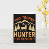 Kinder 7 jaar oude jachtpartij Duck Deer H Kaart (Gele Bloem)