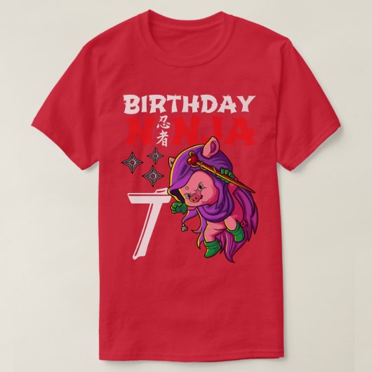 Kinder 7 jaar oude Kawaii-griep Japanse 3de geboor T-shirt (Design voorkant)