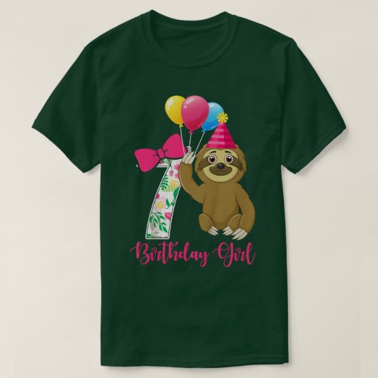 Kinder 7 jaar oude koel- en klauwzeerballonnen 7e  t-shirt (Design voorkant)