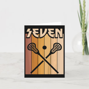 Kinder 7 jaar oude Lacrosse Verjaardag Jongen Meis Kaart