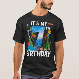 Kinder 7 jaar oude zeedolfijnenhaai 7e t-shirt