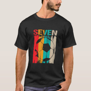 Kinder 7-jarige voetbalverjaardag 7e geboortedag t-shirt