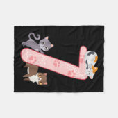 Kinder 7e geboorte meisjeskatten Uitrusting 7 jaar Fleece Deken (Voorkant (Horizontaal))