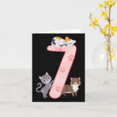 Kinder 7e geboorte meisjeskatten Uitrusting 7 jaar Kaart (Gele Bloem)