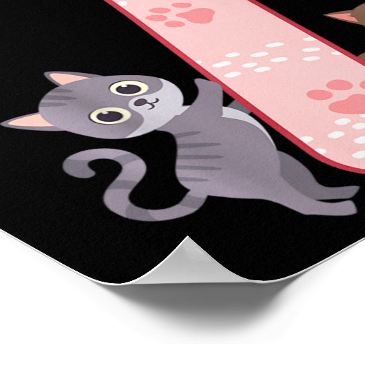 Kinder 7e geboorte meisjeskatten Uitrusting 7 jaar Poster (Hoek)