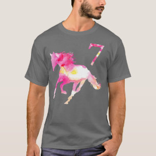 Kinder 7e geboorte Paardencadeau voor 7-jarige mei T-shirt