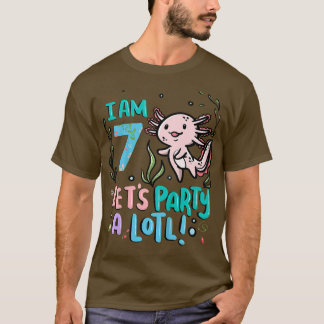 Kinder 7e verjaardag Aolotl am 7 Lets Partij A Lot T-shirt