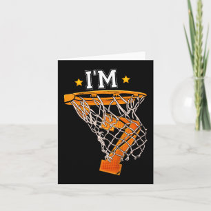 Kinder 7e Verjaardag Basketbal Ik ben 7 Jongen Mei Kaart