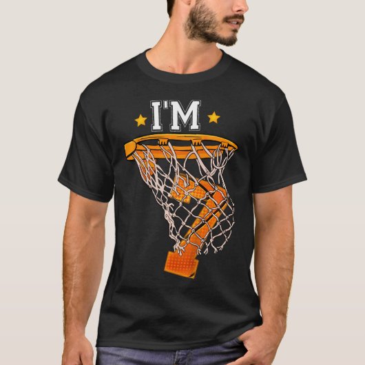 Kinder 7e Verjaardag Basketbal Shirt Ik ben 7 Boy (Voorkant)