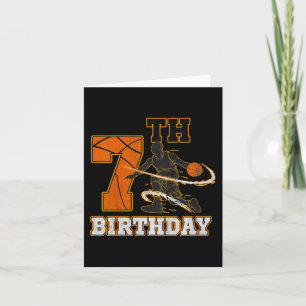 Kinder 7e verjaardag Basketball Kinder jongens Man Kaart