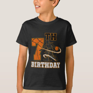 Kinder 7e verjaardag Basketball Kinder jongens Man T-shirt