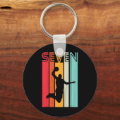 Kinder 7e verjaardag Basketball Lover Gift 7 jaar Sleutelhanger (Voorkant)