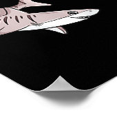 Kinder 7e verjaardag Boys Shark White Shark Poster (Hoek)